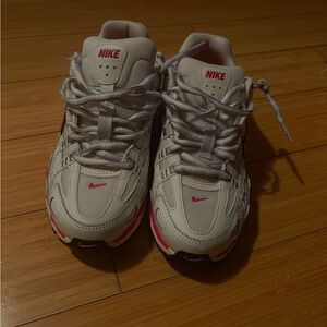 Nike White and Red Athletic Shoes